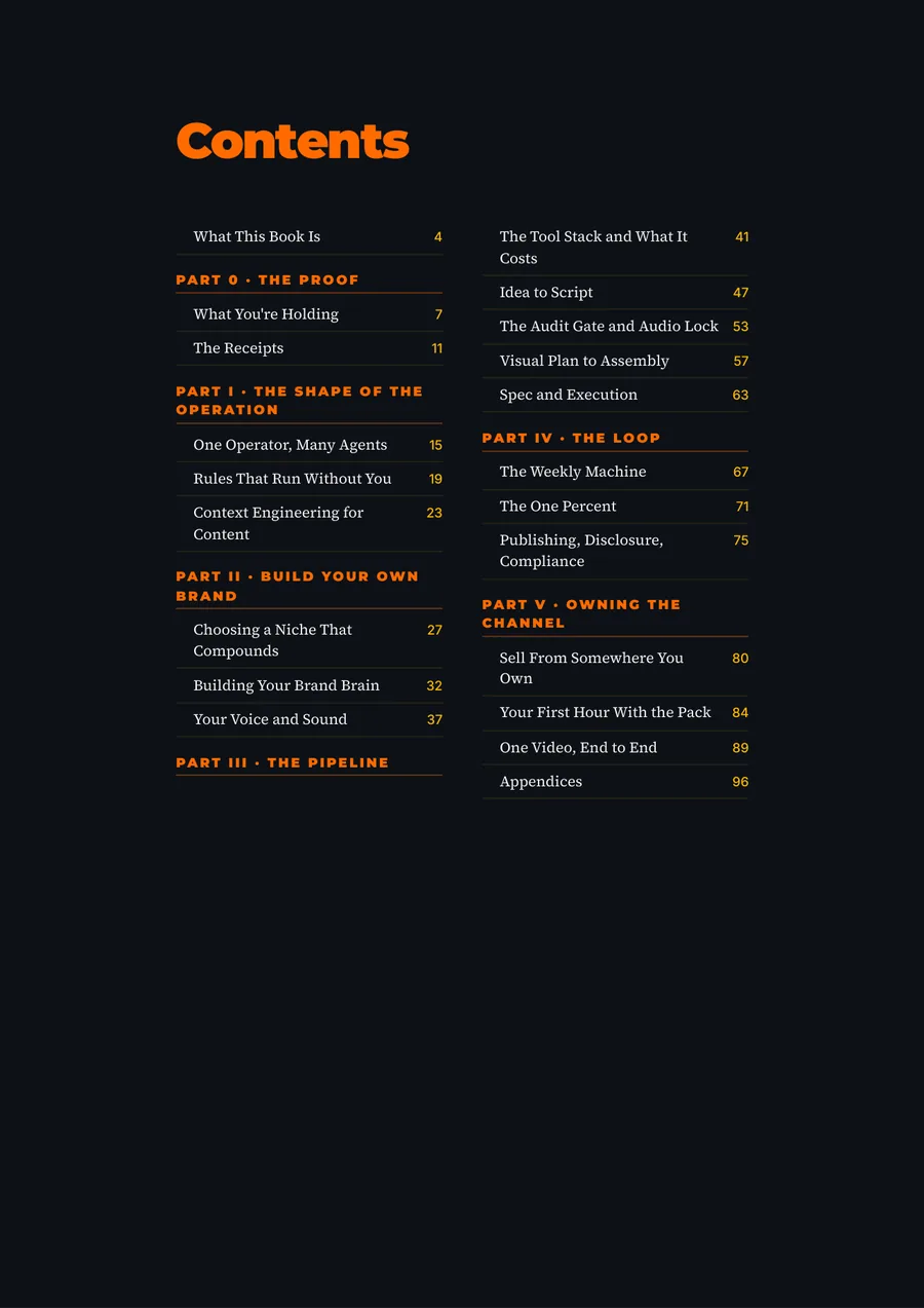 Contents page of The Content Engine
