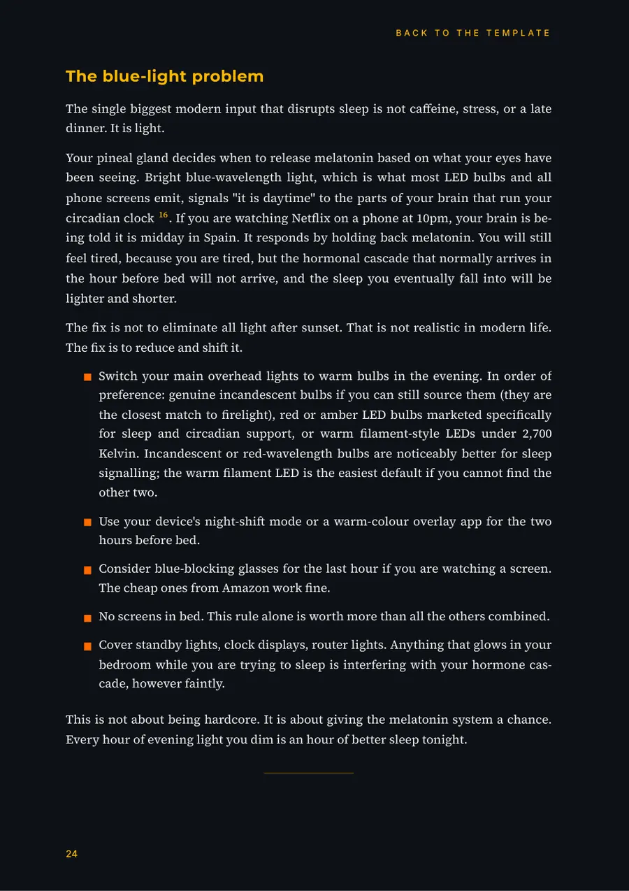 A body page from Chapter 3 with the seven things